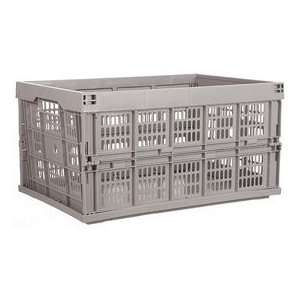  Collapsible Storage Crate Gray Furniture & Decor
