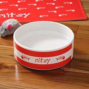    Personalized Ceramic Pet Bowls   Kitty Kitchen Small
