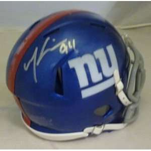  Mathias Kiwanuka Autographed New York Giants Speed Mini 