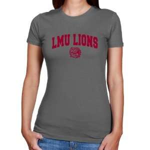  NCAA Loyola Marymount Lions Ladies Charcoal Logo Arch T 