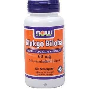  NOW Foods   Ginkgo Biloba 60 mg 60 vcaps Health 