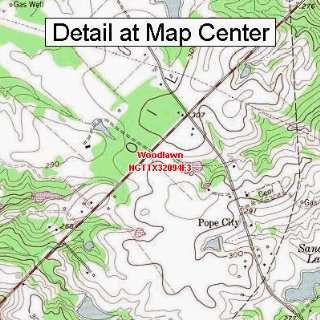  USGS Topographic Quadrangle Map   Woodlawn, Texas (Folded 