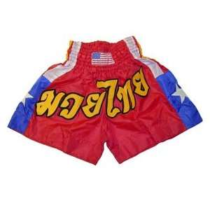  Muay Thai Fight Shorts in Red/Blue