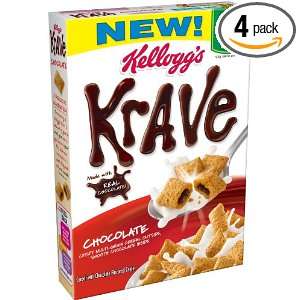 Kelloggs Krave Chocolate Cereal, 11.4 Ounce (Pack of 4)  