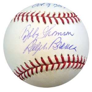  Bobby Thomson Autographed Baseball   & Ralph Branca The 