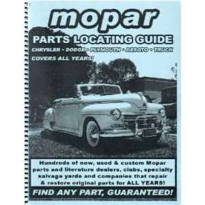  CHRYSLER PLYMOUTH DODGE Parts Locating Guide Book List 