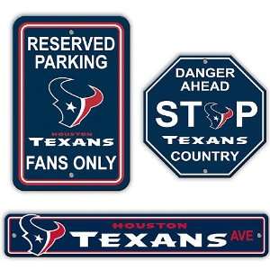  Fremont Die Houston Texans 3 Piece Sign Kit 3 Pack Sports 