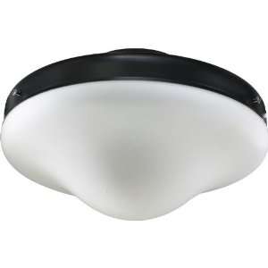  6 Patio Ceiling Fan Light Kit in Matte Black Bulb Type 