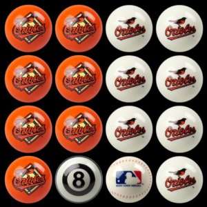   Baltimore Orioles MLB Home vs. Away Pool Ball Set