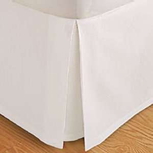  Full Size Tailored Bed Skirt Pleated 14 Drop   Ivory 