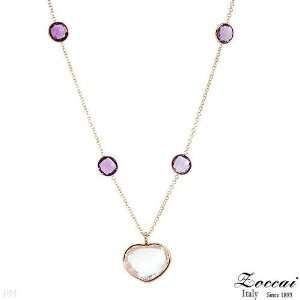  Zoccai 28.95.Ctw Quartz 18K Gold Heart Necklace ZOCCAI Jewelry