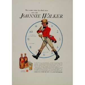  1936 Ad Johnnie Walker Red Black Scotch Whisky Whiskey 