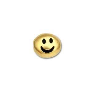   Gold Plated Pewter Symbol Bead   Smiley Face Arts, Crafts & Sewing