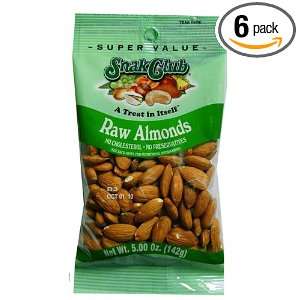 Snak Club Raw Almonds, 5 Ounces (Pack Of 6)  Grocery 