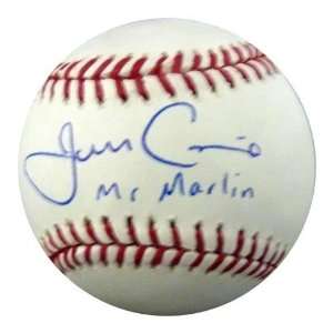  Signed Jeff Conine Ball   w/ Mr Marlin   Autographed 