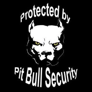  Protected by Pit Bull Security Stickers Arts, Crafts 