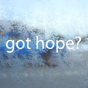  Got Hope? White Decal Christian Faith Laptop Window White 