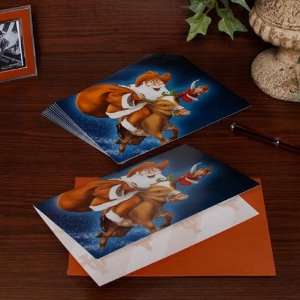  Texas Longhorns 12 Pack Single Design 5 x 7 Christmas Cards 