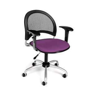  Ofm   Plum Modern Moon Mesh Back Swivel Chair With 