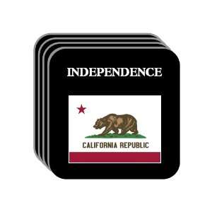 US State Flag   INDEPENDENCE, California (CA) Set of 4 Mini Mousepad 