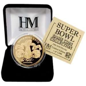  24KT Gold Super Bowl XXVII Flip coin