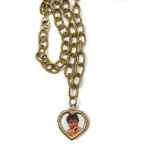  Gold Photo Frame Necklace   Double Sided Jewelry
