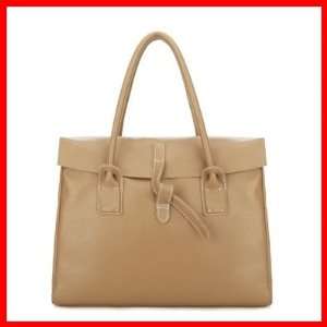   Satchel Shoulder Bag Handbag Tote Briefcase Women New Beige 1170200
