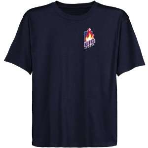  UIC Flames Youth Navy Blue Chest Hit Logo T shirt Sports 