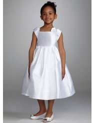 Davids Bridal Cap Sleeve Shantung Ball Gown Style 409010