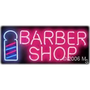 Neon Sign   Barber Shop   Large 13 x Grocery & Gourmet Food