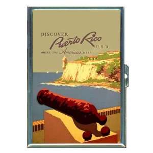 Puerto Rico 1930s WPA Poster ID Holder, Cigarette Case or Wallet MADE 