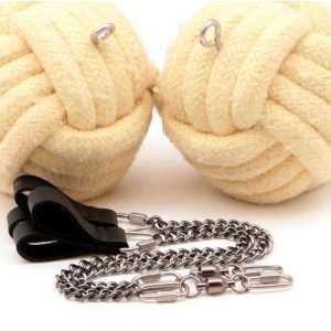  Pair of 5.5 inch Gorilla Oval Twist Chain Fire Poi Toys & Games