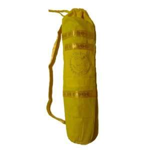  Yellow Organic Cotton Yoga Mat Bag (om)