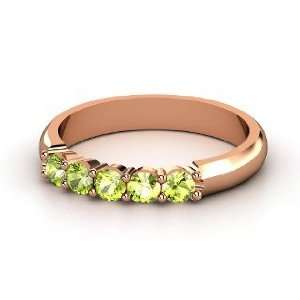    Quintessence Ring, 14K Rose Gold Ring with Peridot Jewelry