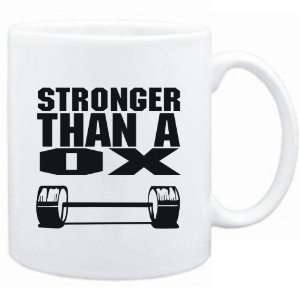  Mug White Stronger than a Ox  Animals
