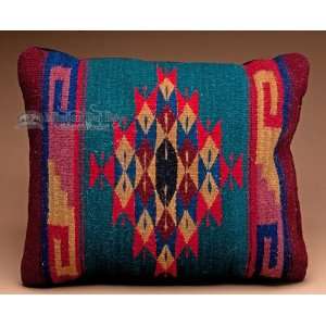  Southwestern Zapotec Indian Wool Throw Pillow 18x12 (w 