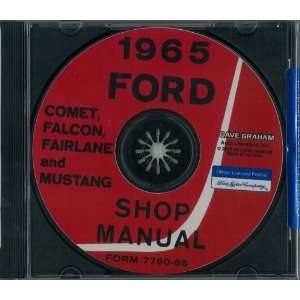  1965 FORD FALCON MUSTANG FAIRLANE COMET Service Manual CD 