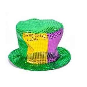  Mardi Gras Sequin Top Hat 