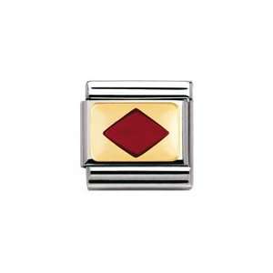 Composable Classic GEOMETRIC in stainless steel , enamel and 18k gold 