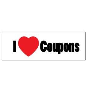    I Heart Coupons Sticker Decal Black and Red 