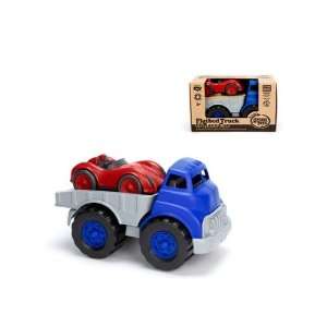   Green ToysGäó Blue Flatbed Truck and Red Race Car Set Toys & Games