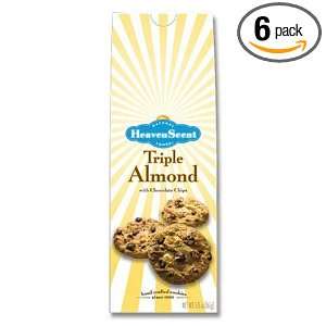 Heaven Scent Triple Almond Chocolate Chip Cookies, Six 6 Ounce Units 