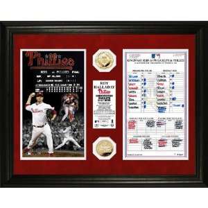  BSS   Roy Halladay No Hitter Line Up Card 24KT Gold Coin 
