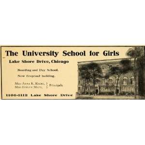  1912 Ad University School Girls Boarding Day Lake Shore 