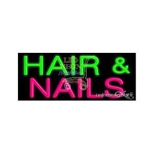  and Nails Neon Sign 13 inch tall x 32 inch wide x 3.5 inch Deep inch 