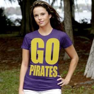   Carolina Pirates Ladies Purple Team Cheer T shirt