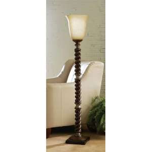  60 Modern Spiral Wood Standing Torchiere Floor Lamp