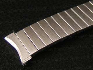 NOS Bulova 3/4 19mm Matte Stainless Vintage Watch Band  