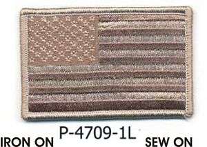 Desert United States US Shoulder Iron Sew On Flag Patch  