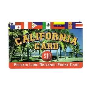 Collectible Phone Card $10. California Card Palm Trees, Beach, Boats 